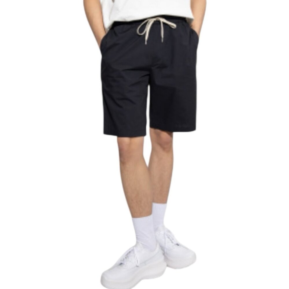 Allsaints Canta Shorts Mens Size 30 Drawstring 10" Inseam Cotton Black